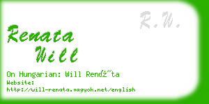 renata will business card